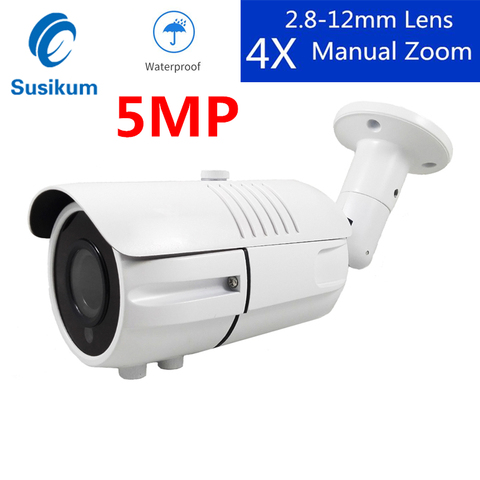 5MP 2.8-12mm Varifocal Zoom AHD Waterproof Camera 42Pcs Leds 40M IR Distance SONY326 Sensor Bullet Surveillance Analog Camera ► Photo 1/5