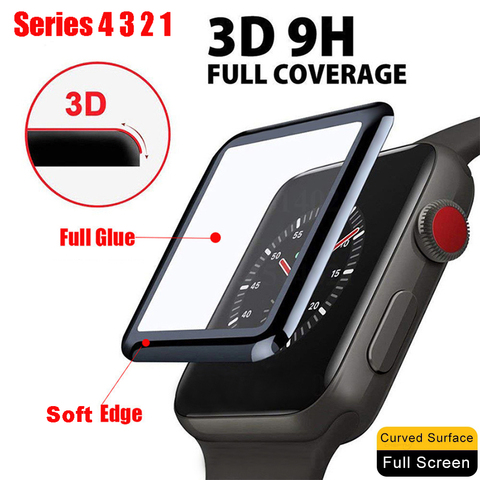 True 3D Curved Edge Ultra-thin Hydrogel Film For Apple Watch 1 2 3 4 Screen Protector For I Watch 38 40 42 44 Mm Film Note Glass ► Photo 1/6