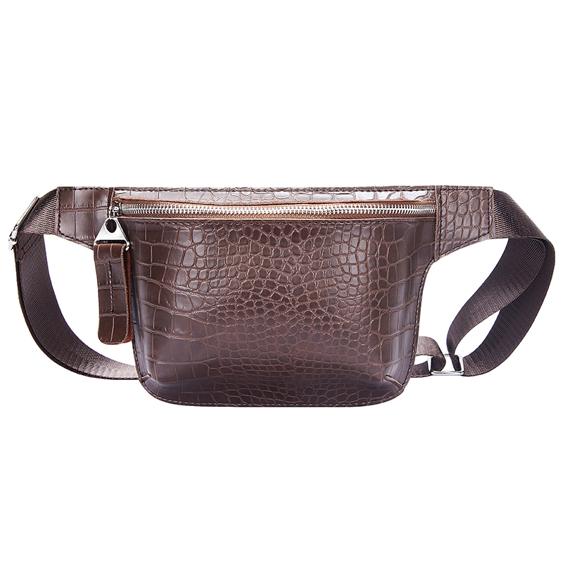 Alligator Leather Waist Belt Bag Women's Phone Pouch Fanny Pack Chest Handbag