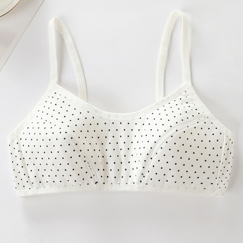 female student developmental bra sling girl comfort no steel ring breathable cotton bra teen puberty training bra 8 to 16 Y ► Photo 1/6