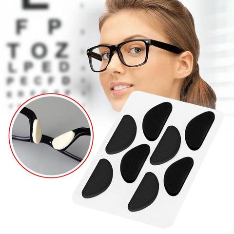 4 Pairs Of Carded Soft Foam Cushion Stick-on Nose Pads - Spectacles / Glasses Non-slip Stick On Nose Pads ► Photo 1/6