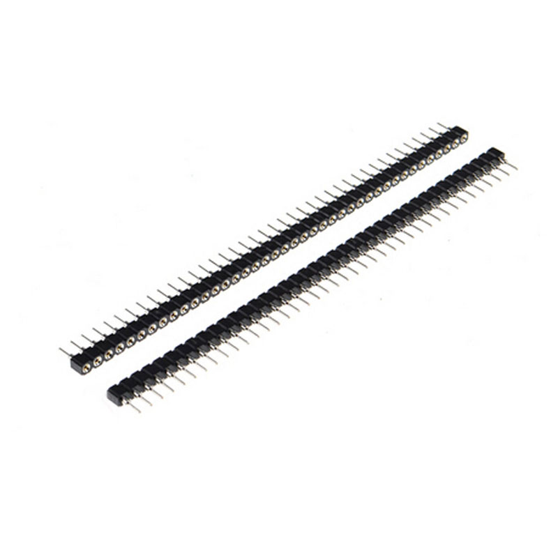 30pcs 1x40 Pin 2 54 2 54mm Strip Tin Pcb Panel Ic Breakable 40pin Header Socket Round Female Pin