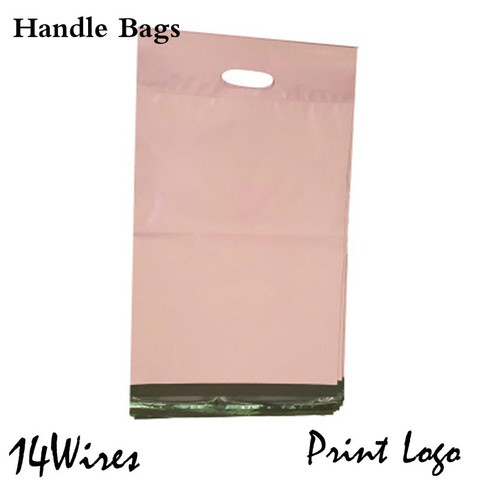 50Pcs/Pack Mailing Courier Packing Poly Bag Inside black Outside Pink Handle Bag Opaque Waterproof Bags 14 Wires Envelope Postal ► Photo 1/6