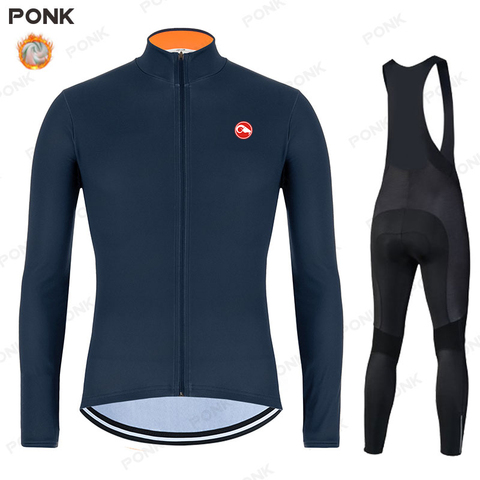 2022  Winter Thermal Fleece Cycling Jersey Set Racing Bike Cycling Suit Mountian Bicycle Cycling Clothing Ropa Ciclismo Bicycle ► Photo 1/6