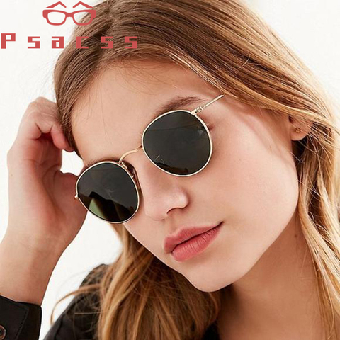 Psacss 2022 Sunglasses Women/Men Vintage Small Frame Round Brand Designer Metal Sun Glasses  lentes/gafas de sol hombre 3447 ► Photo 1/6