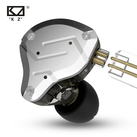 KZ ZS10 Pro 1DD 4BA Metal Headset Hybrid Unit HIFI Bass Earbuds In Ear Monitor Sport Noise Cancelling Earphones KZ ZAX ZSX ASX ► Photo 1/6