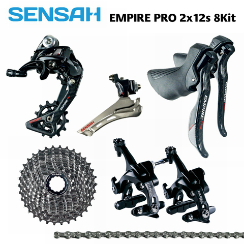 SENSAH EMPIRE PRO 2x12 Speed, 24s Road Groupset, R/L Shifter + R/F Derailleurs + ZRACE Cassette / Chains / Brake, carbon fiber ► Photo 1/6