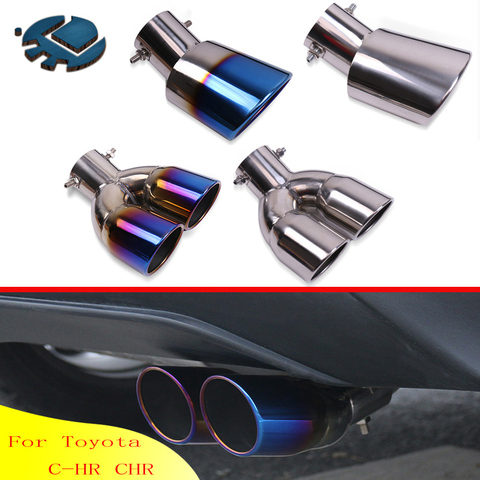 For Toyota C-HR CHR 2016 2017 2022 Stainless Steel exhaust muffler tip Car Accessories ► Photo 1/6