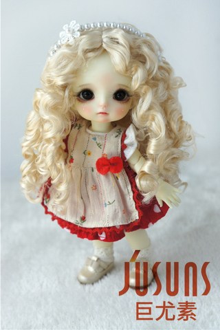 JD073  1/8 1/6  Long curly classic BJD wigs for size 5-6inch 6-7inch doll Fashion Synthetic mohair hair doll accessories ► Photo 1/6