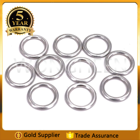 10pcs M14 Crush Washer Oil Drain Plug Gaskets 14X20X1.5mm Fit For Volkswagen Audi Engine Oil Pan Screw Gasket Washers N0138157 ► Photo 1/4