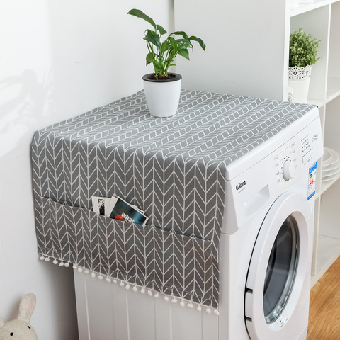 Geometric refrigerator cloth single door refrigerator dust cover rural double open towel washing machine cover towel 1 ► Photo 1/6