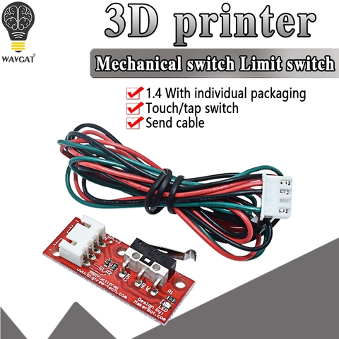 Endstop Switch for Arduino End stop Limit Switch+ Cable High Quality Mechanical Endstop for 3D Printer RAMPS 1.4 ► Photo 1/6