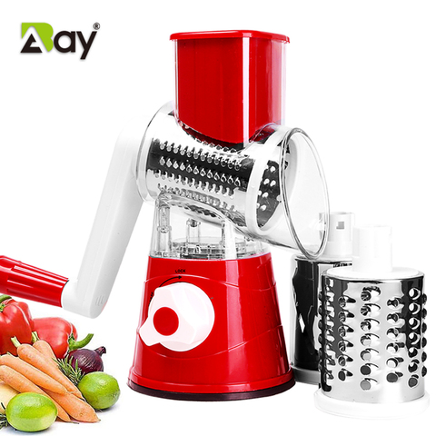 Vegetable Slicer Manual Kitchen Accessories Vegetable Chopper 3 in 1 Round Grater Mandoline Cutter Potato Home Gadget Tools Item ► Photo 1/6