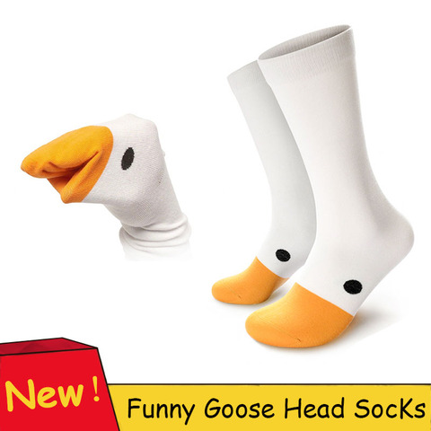2022 New Fahsion 1Pair Funny Crazy Goose Head Sport Cotton Sock Creative Happy Animal Casual Socks Women Men Universal ► Photo 1/6