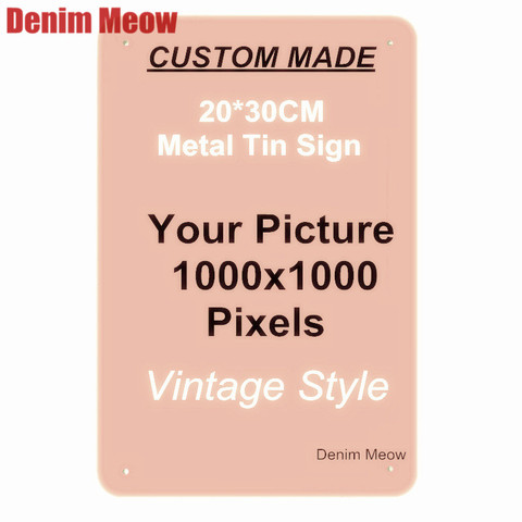 Custom Metal Tin Signs Retro Plaque Home Decor Wall Sticker Iron Art Poster Customize License Plates 20x30cm/15x30cm/30x30cm ► Photo 1/6