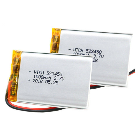 New 523450 1000mAh 3.7V Polymer Lithium Rechargeable Battery Li-ion Battery for Smart Phone DVD MP3 MP4 Led Lamp ► Photo 1/3