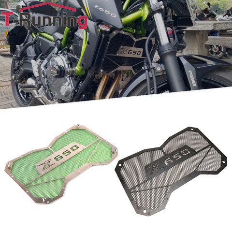 High Quality Motorbike CNC Stainless Steel radiator grille guard Cover protection Water tank For Kawasaki Z650 Z 650 2017-2022 ► Photo 1/4