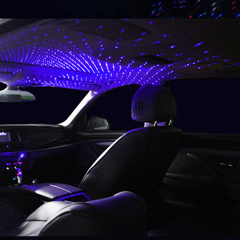 Car Roof Star Light Interior LED Starry Laser Atmosphere Ambient Projector USB Auto Decoration Night Home Decor Galaxy Lights ► Photo 1/6