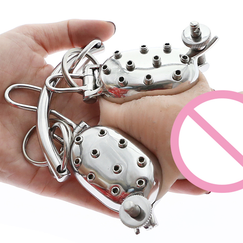 Evil Shells Stainless Steel Ball Stretcher and Ball Crusher Spiked CBT Cock Ring Ball Torture Pain Vs Pleasure Gratification ► Photo 1/6