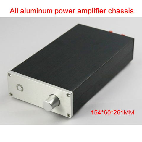 Mini All-aluminum Power Amplifier Chassis Audio Case DIY Amplifier Enclosure with RCA Binding Posts Power Shell 154*60*261MM ► Photo 1/5