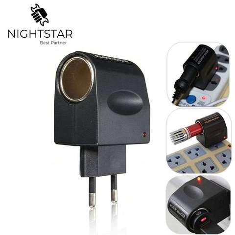 220V AC to 12V DC Car Cigarette Lighter Wall Power Socket Plug Adapter Converter EU Adapter Socket ► Photo 1/6