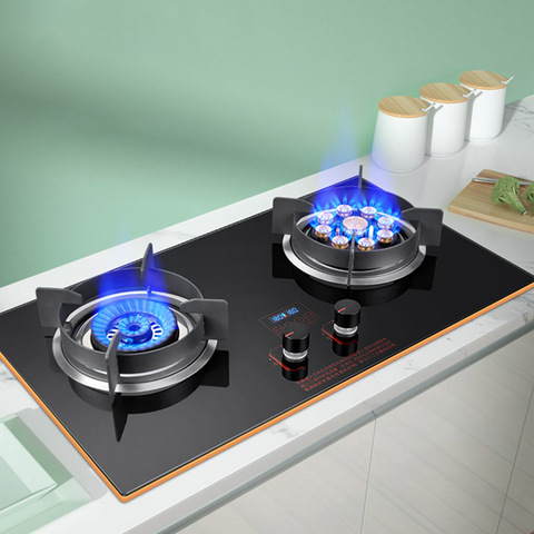 Gas Stove Double Fire Embedded Double Stove Home Gas Stove Built-in Hot Stove Desktop Liquefied Gas Cooktop Stove Cooker ► Photo 1/6