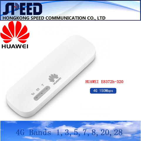 Unlocked Huawei E8372h-320 e8372 Wingle LTE Universal 4G USB MODEM WIFI Mobile Support 16 Wifi Users 4g b1 b3 b5 b7 b8 b20 b28 ► Photo 1/6