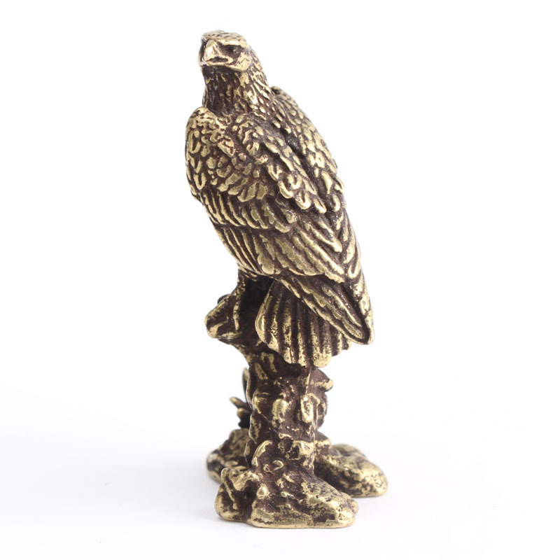 China Bronze Brass Statue EAGLE/Hawk Figure figurine 4.5"High 