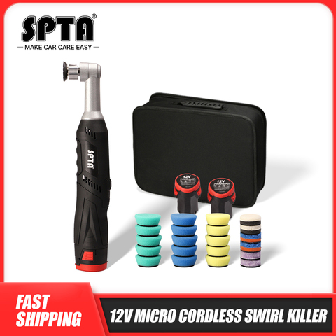 SPTA 12V Micro Cordless Swirl Killer Polisher RO/DA Mini Car Polisher for  polishing, sanding and cleaning