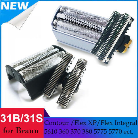 Replacement Shaver Cutter Foil screen Frame 31B 31S For BRAUN Shaver 5000FC 6000FC- XP Series 3, 5000 6000 series Razor Blade ► Photo 1/6