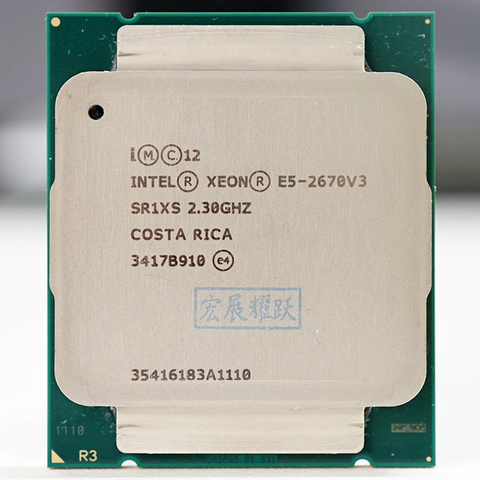 Intel Xeon Processor E5 2670 V3  CPU 2.3G Serve LGA 2011-3  E5-2670 V3 2670V3 PC Desktop processor CPU For X99 motherboard ► Photo 1/2