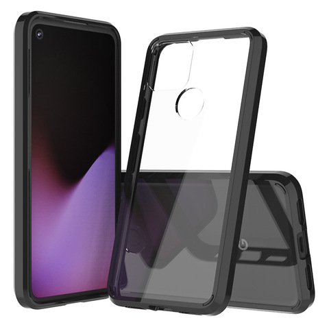 Hybrid Shockproof Cover Air Cushion Bag Case With Acrylic Crystal Clear Back Shell For Google Pixel 5 / Pixel 4a 5G Fundas Capa ► Photo 1/6