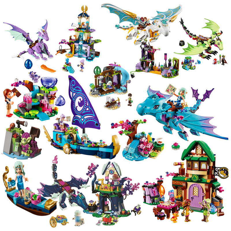 Elves Dragon Sanctuary Building Bricks Blocks Educational Toys 41178 591pcs Toy 