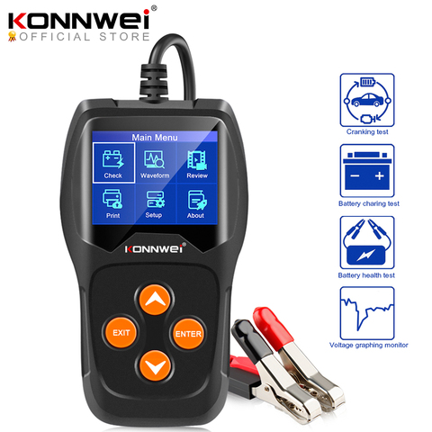 KONNWEI KW600 Car Battery Tester 12V 100 to 2000CCA 12 Volts Battery tools for the Car Quick Cranking Charging Diagnostic ► Photo 1/6