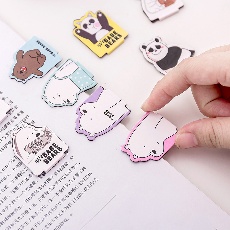 1set Creative Cartoon Magnetic Bookmarks Cute Kawaii Magnet