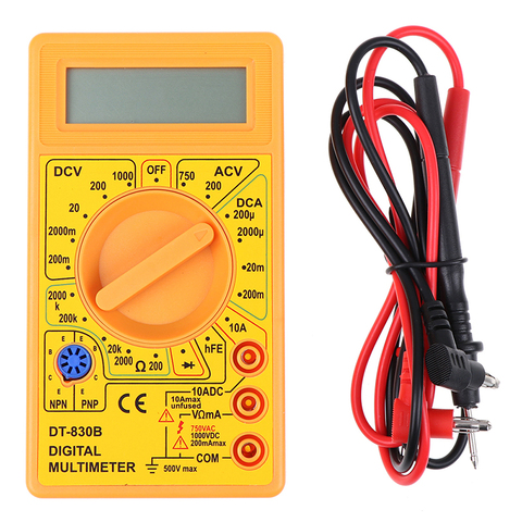 High Quality DT-830B LCD Display Digital Multimeter Ac/dc 750/1000v Amp Volt Ohm Tester ► Photo 1/6