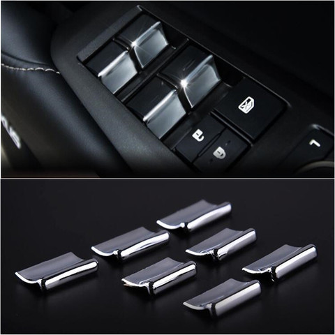 7pcs Chrome Window Glass Lift Button Cover Trim Decal For Lexus ES200 250 300h CT200H Car Styling Interior Accessories ► Photo 1/5