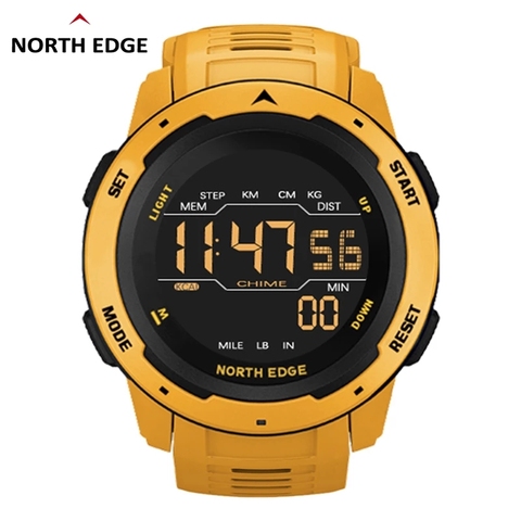 NORTH EDGE Men Digital Sports Watches Dual Time Pedometer Calories Alarm Clock Waterproof 50m Military Wristwatch Reloj Hombre ► Photo 1/6