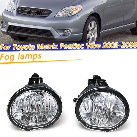 COOYIDOM Fog light For Toyota Matrix Pontiac Vibe 2003 2004 2005 2006 2008  Fog lamps Clear Lens Bumper Driving Lamps ► Photo 1/6