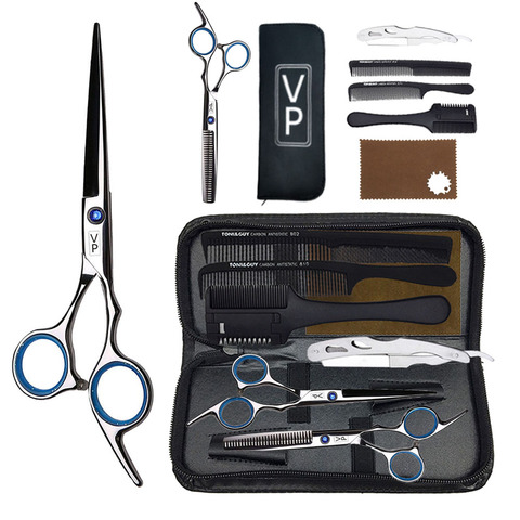 Professional Hairdressing Haircut Scissors 6Inch 440C Barber Shop Hairdresser's Cutting Thinning Tools High Quality Salon Set ► Photo 1/6