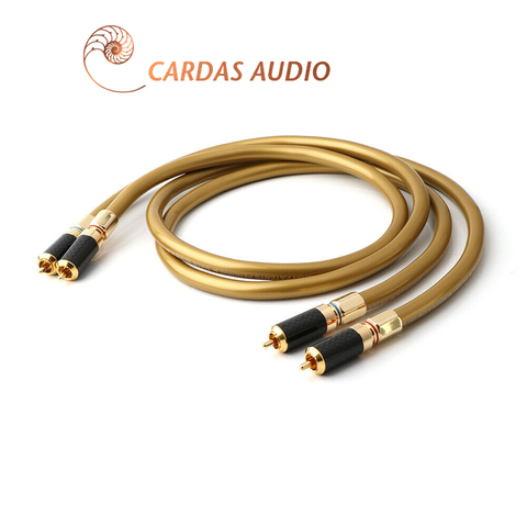 Pair HI Fi RCA Cable Hifi Audio Cardas Hexlink Golden 5-C With Carbon Fiber RCA Plug Connector Cable Audio Cable ► Photo 1/5