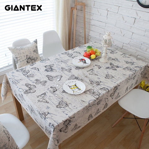 GIANTEX Decorative Table Cloth Linen Tablecloth Rectangular Tablecloths Dining Table Cover Obrus Tafelkleed mantel mesa nappe ► Photo 1/6