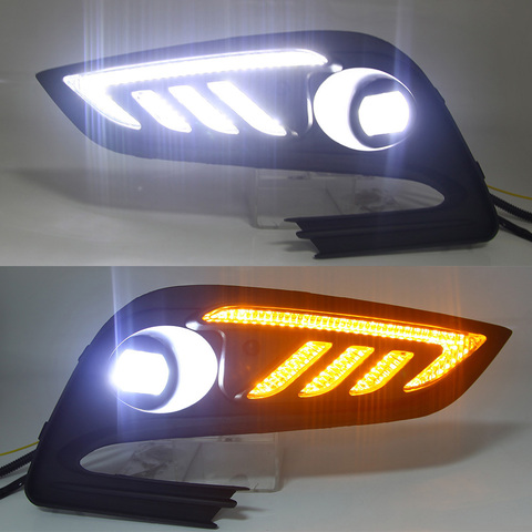 Car Flashing 2PCS For Buick Encore Opel mokka 2017 2022 LED DRL Daytime Running Lights turn signal Daylight Fog lamp ► Photo 1/6