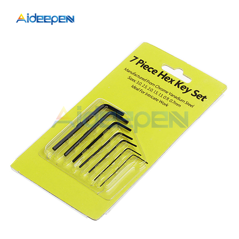 7Pcs 0.7/0.9/1.3/1.5/2/2.5/3mm Hexagon Allen Key Wrench Tools Set Bicycle Repair Tools Hand Repair Tools 0.7MM-3MM ► Photo 1/6