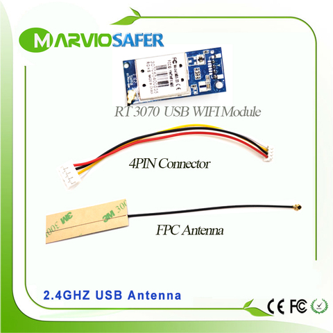 USB WIFI Module For Wireless CCTV IP Camera RT3070 5V VCC Supplier ► Photo 1/2