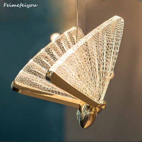 2022 New Butterfly lamp Nordic bedside chandelier luxury staircase lamp modern minimalist bedroom lamp hall restaurant art lamp ► Photo 1/1