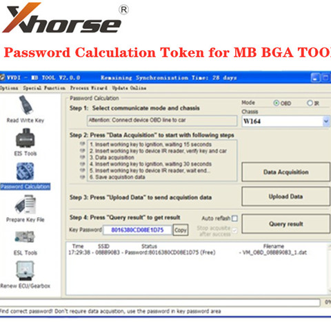Xhorse VVDI2 BAG MB TOOL for BENZ Password Calculation Token ► Photo 1/1