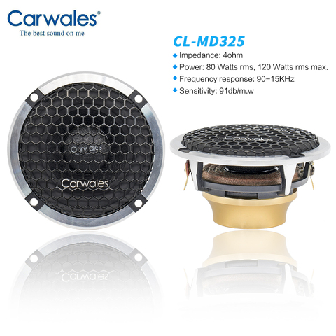 Carwales Neodymium Magnet 3.5 Inch Midrange Speaker 3-way Car Audio Sound System IF Speaker High Fidelity Pure Vocal Speaker ► Photo 1/6