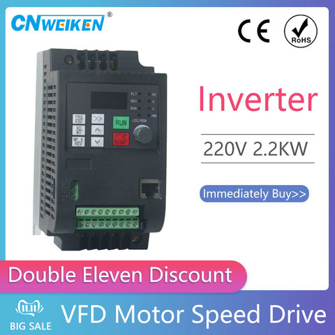 VFD Inverter 1.5KW/2.2KW/4KW Frequency Converter  3P 220VOutput CNC Spindle motor speed Control VFD Converter ► Photo 1/6