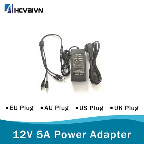 AHCBIVN 12V 5A 4 Port CCTV Camera AC Adapter Power Supply Box For The CCTV Camera ► Photo 1/6